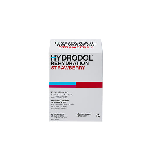 Hydrodol Rehydration Strawberry 10 Sachets Front
