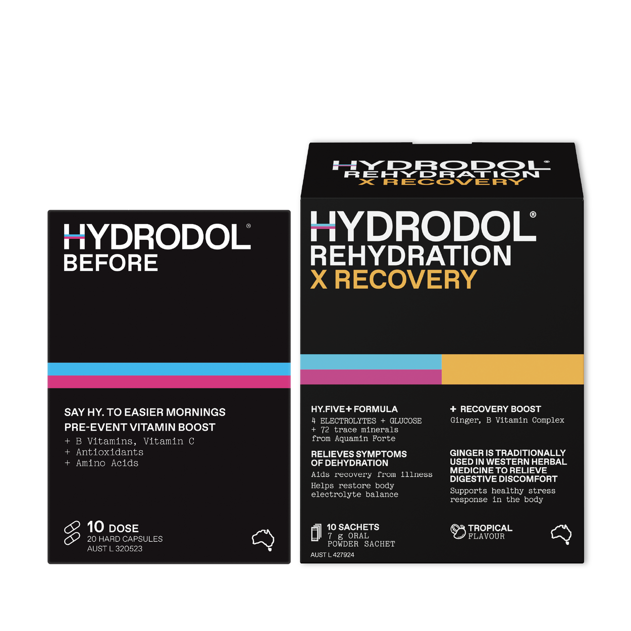 Hangover Bundle X 10 Doses - Before Pre-Drink Vitamin & Rehydration X Recovery