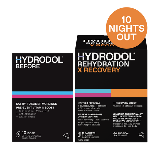 Hangover Bundle X 10 Nights Out - Before Pre-Drink Vitamin & Rehydration X Recovery