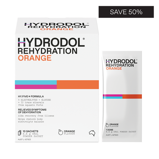 Hydrodol Rehydration Orange (10 x 6.6g Powder Sachets)