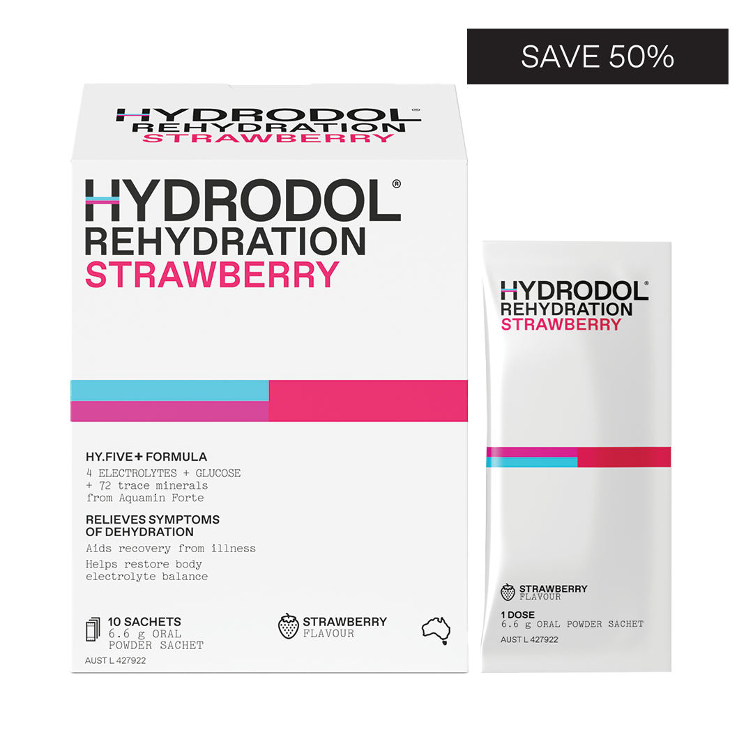 Hydrodol Rehydration Strawberry (10 x 6.6g Powder Sachets)