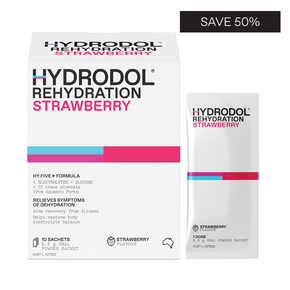 Hydrodol Rehydration Strawberry (10 x 6.6g Powder Sachets)