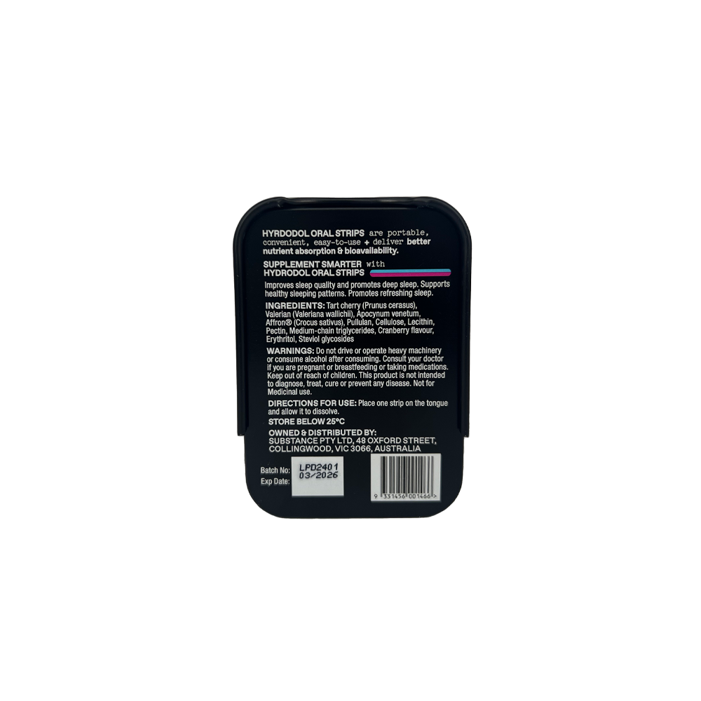 Hydrodol Oral Strip – Sleep Cranberry Flavour